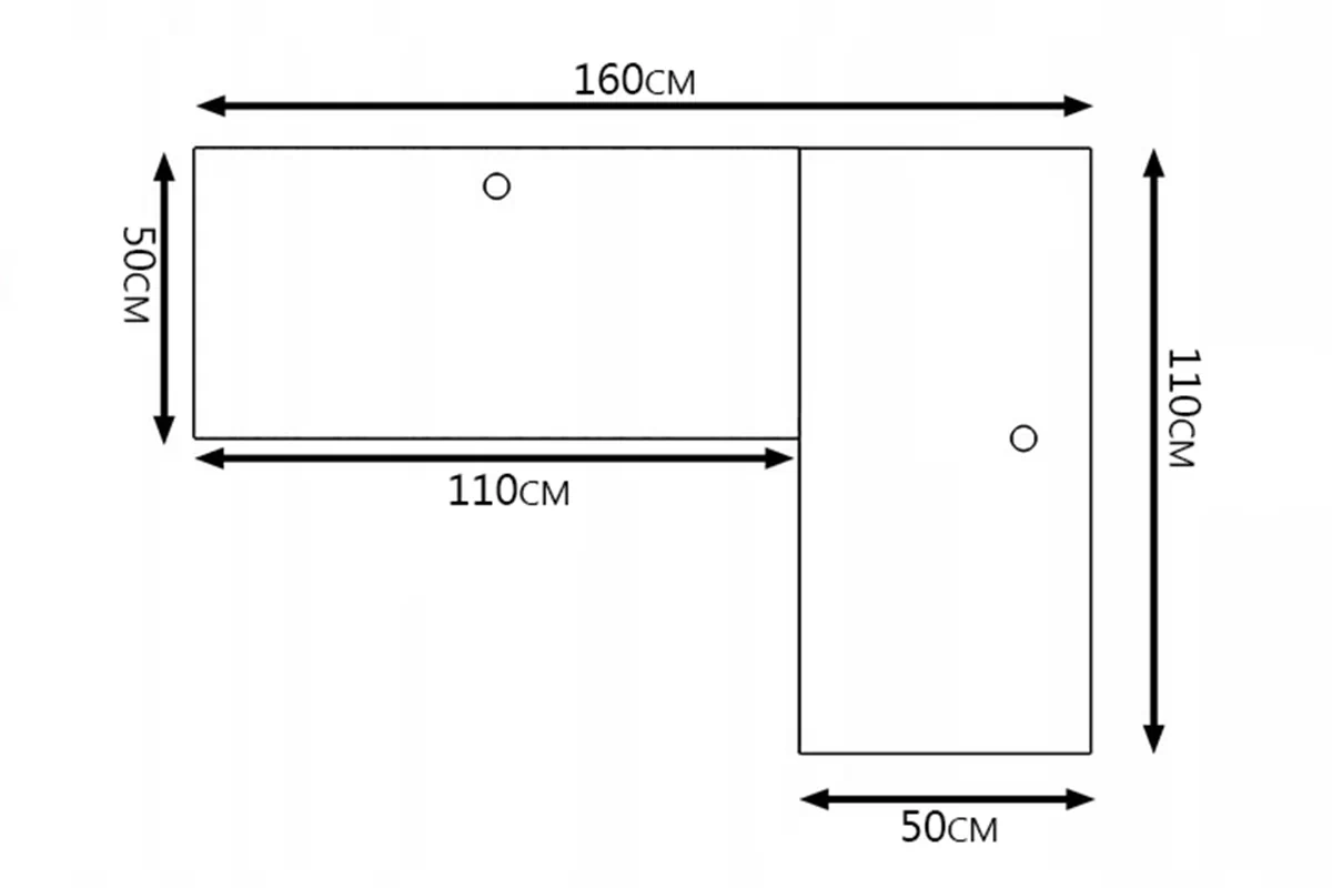 Biurko gamingowe Nelmin 160 cm na metalowych nogach prawe - czarny Biurko gamingowe Nelmin 160 cm na metalowych nogach prawe - czarny 