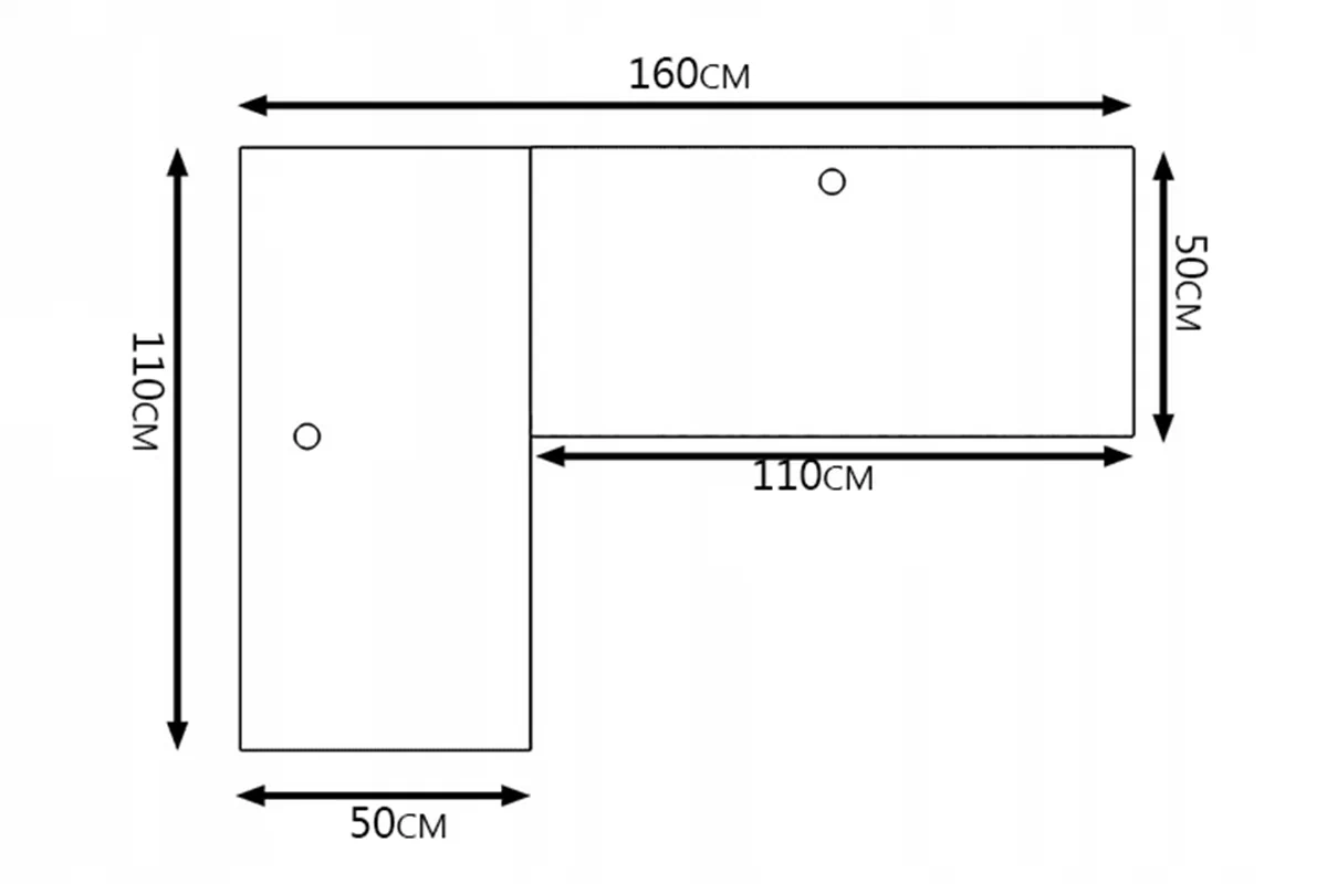 Biurko gamingowe Nelmin 160 cm na metalowych nogach z taśmą LED lewe - czarny Biurko gamingowe Nelmin 160 cm na metalowych nogach z taśmą LED lewe - czarny