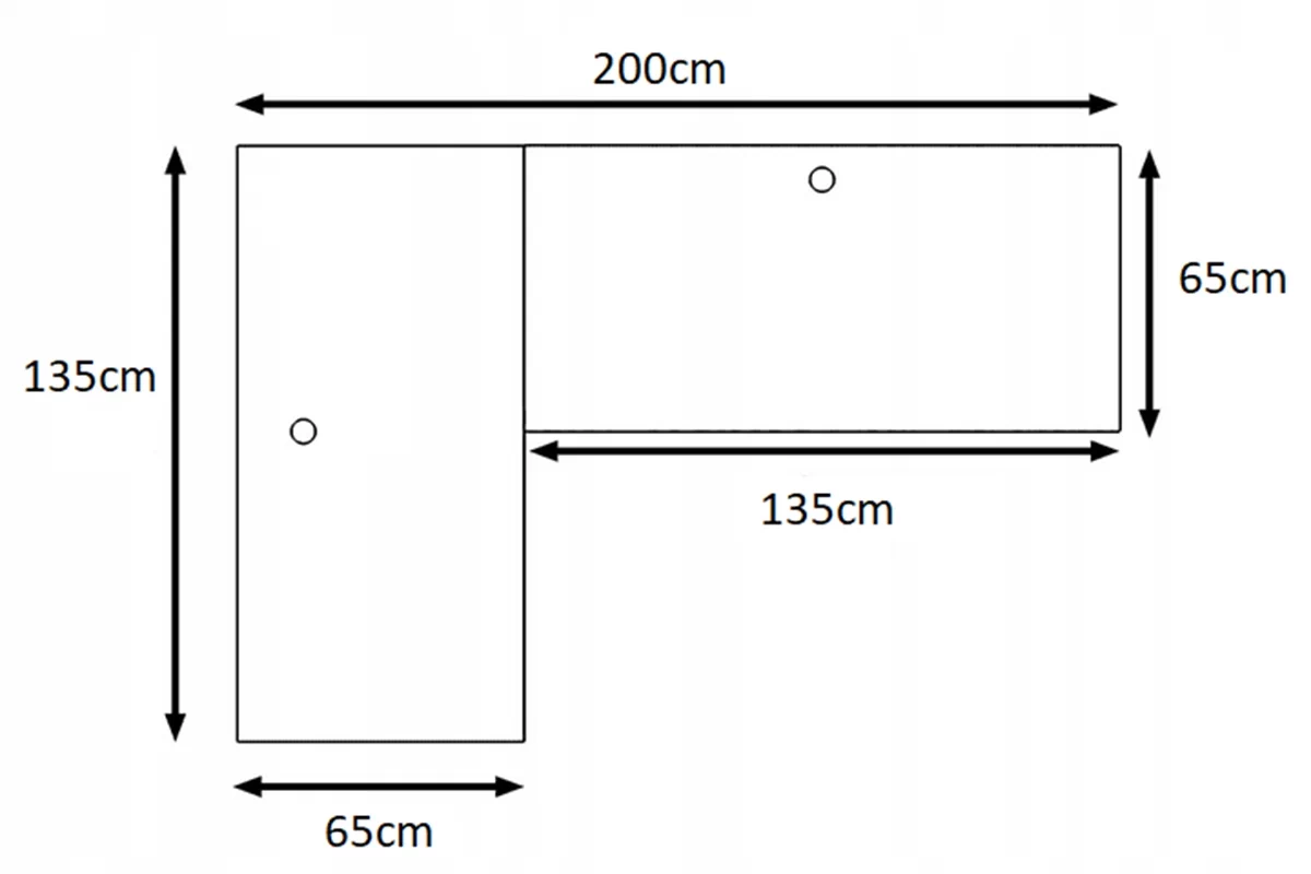 Biurko gamingowe Nelmin 200 cm na metalowych nogach lewe - biały / czarny Biurko gamingowe Nelmin 200 cm na metalowych nogach lewe - biały / czarny 