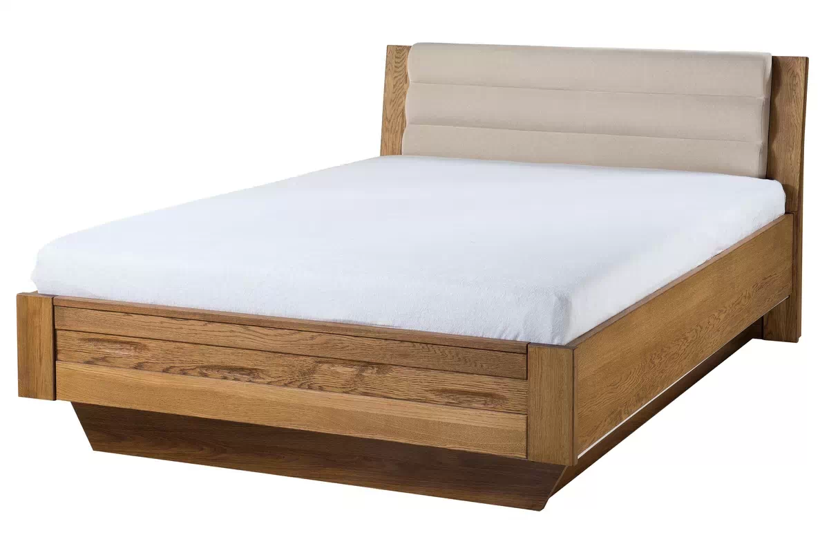 Drewniane łóżko Velvet 74 z pojemnikiem 140x200 - latte / dąb rustical Drewniane łóżko Velvet 74 z pojemnikiem 140x200 - latte / dąb rustical
