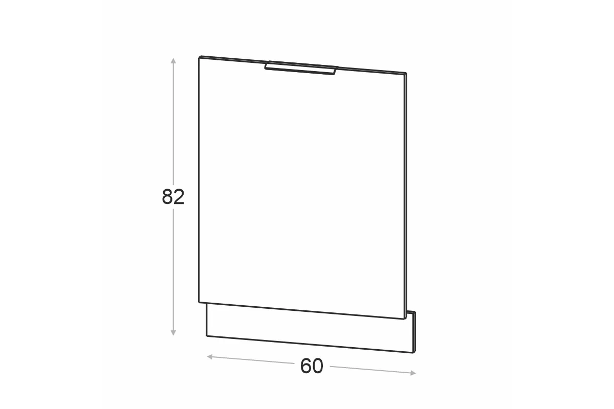 Front do zamywarki Ilandia FZMYW60 z panelem zakrytym - dąb hikora Front do zamywarki Ilandia FZMYW60 z panelem zakrytym - dąb hikora