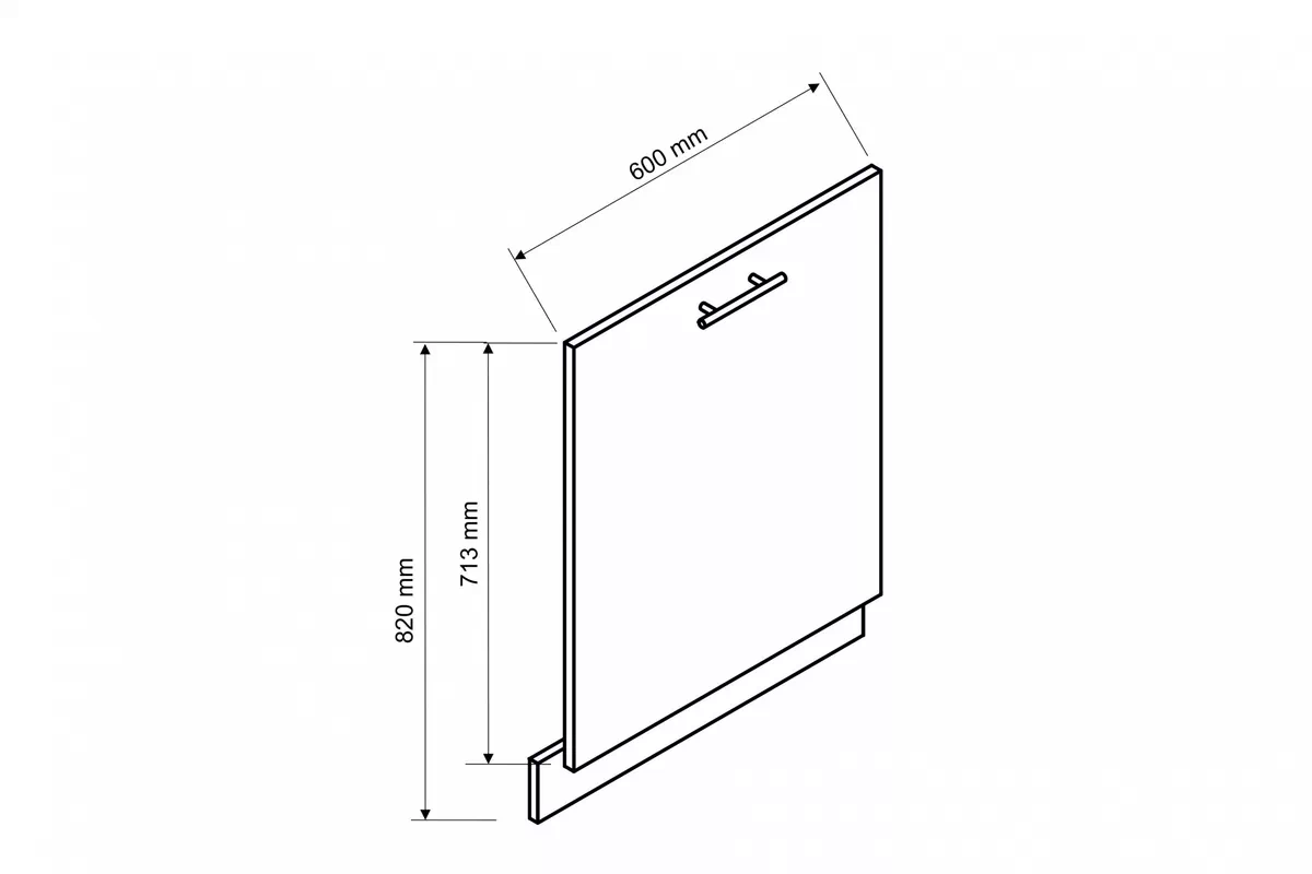 Front do zmywarki 60 cm z panelem zakrytym Brit 60PZ - beżowy mat Front do zmywarki 60 cm z panelem zakrytym Brit 60PZ - beżowy mat