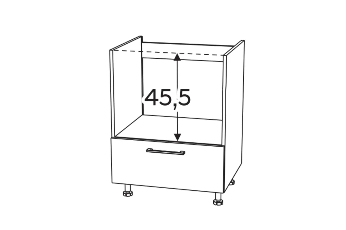 Szafka kuchenna dolna Kammono F11 DPK60 pod zabudowę kompaktowego piekarnika Szafka kuchenna dolna Kammono F11 DPK60 pod zabudowę kompaktowego piekarnika