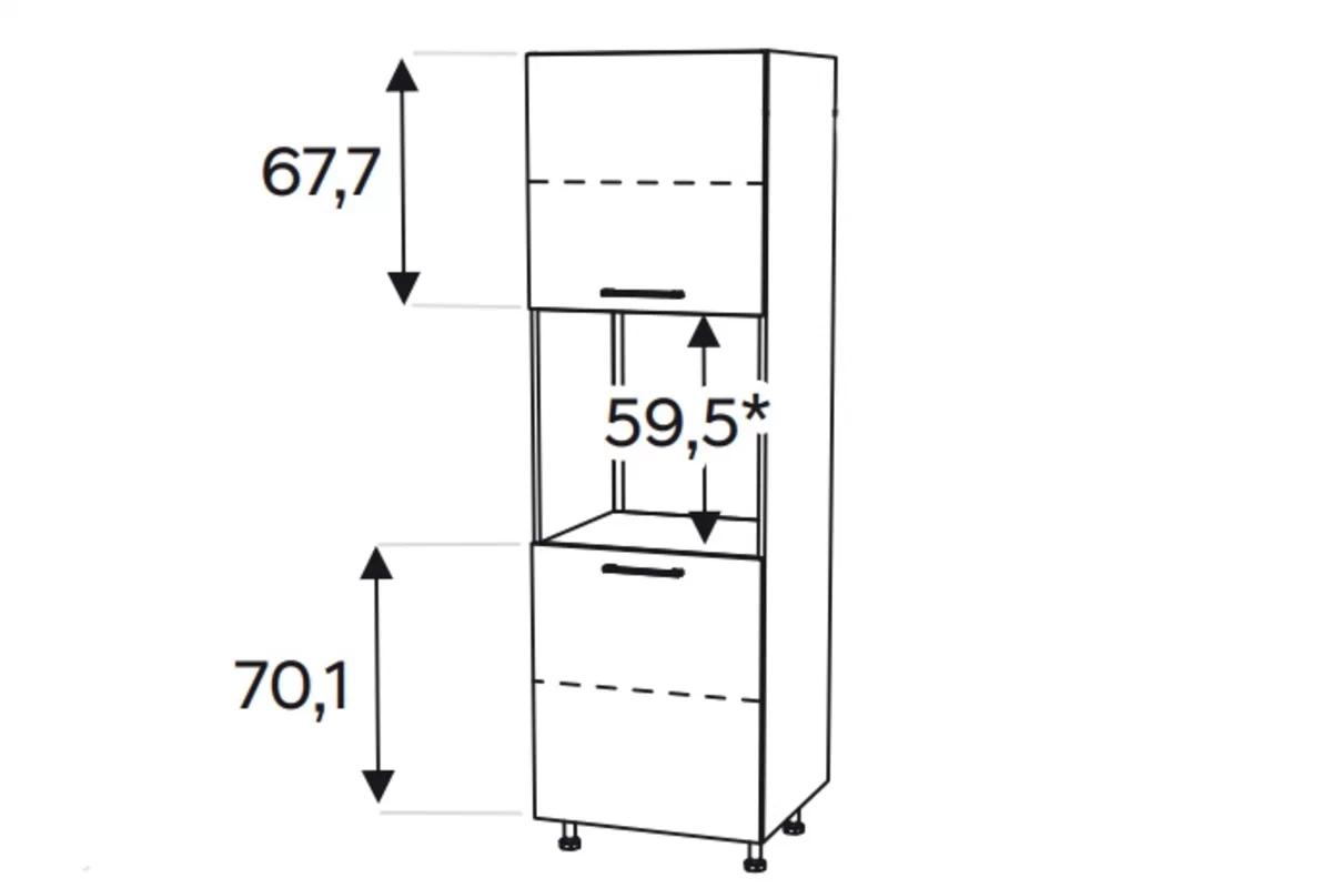 KAMMONO F11 SDP60/71 - słupek kuchenny do zabudowy piekarnika Słupek kuchenny Kammono F11 SDP60/71 do zabudowy piekarnika