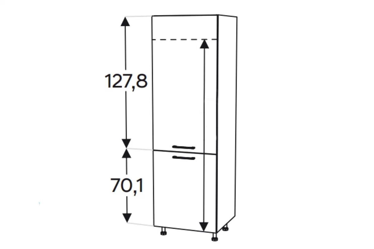 KAMMONO F11 SL60/71 - słupek kuchenny do zabudowy lodówki Słupek kuchenny Kammono F11 SL60/71 do zabudowy lodówki