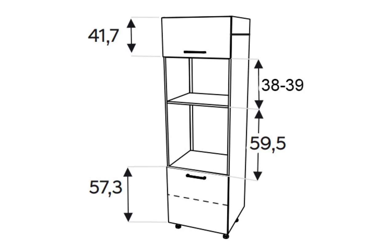 Słupek kuchenny Kammono F11 SPM60/71 do zabudowy piekarnika i mikrofalówki Słupek kuchenny Kammono F11 SPM60/71 do zabudowy piekarnika i mikrofalówki