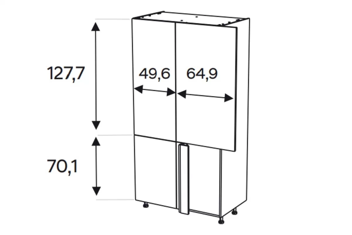 KAMMONO F11 SPRP115x65/71 - słupek kuchenny narożny KAMMONO F11 SPRP115x65/71 - słupek kuchenny narożny