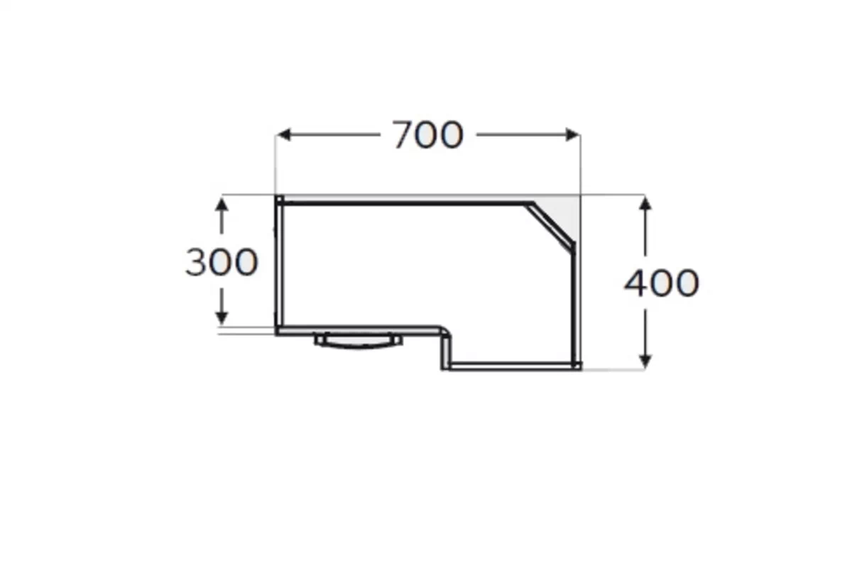 Szafka kuchenna wisząca Kammono F11 WRP70x40/61 narożna jednodrzwiowa Szafka kuchenna wisząca Kammono F11 WRP70x40/61 narożna jednodrzwiowa