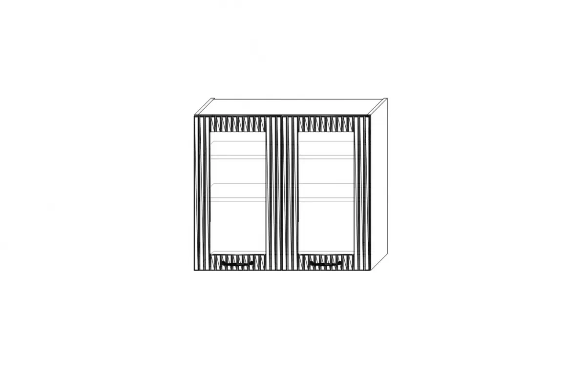 Szafka kuchenna wisząca Kammono F11 WW80/71 dwudrzwiowa z przeszkleniem Szafka kuchenna wisząca Kammono F11 WW80/71 dwudrzwiowa z przeszkleniem