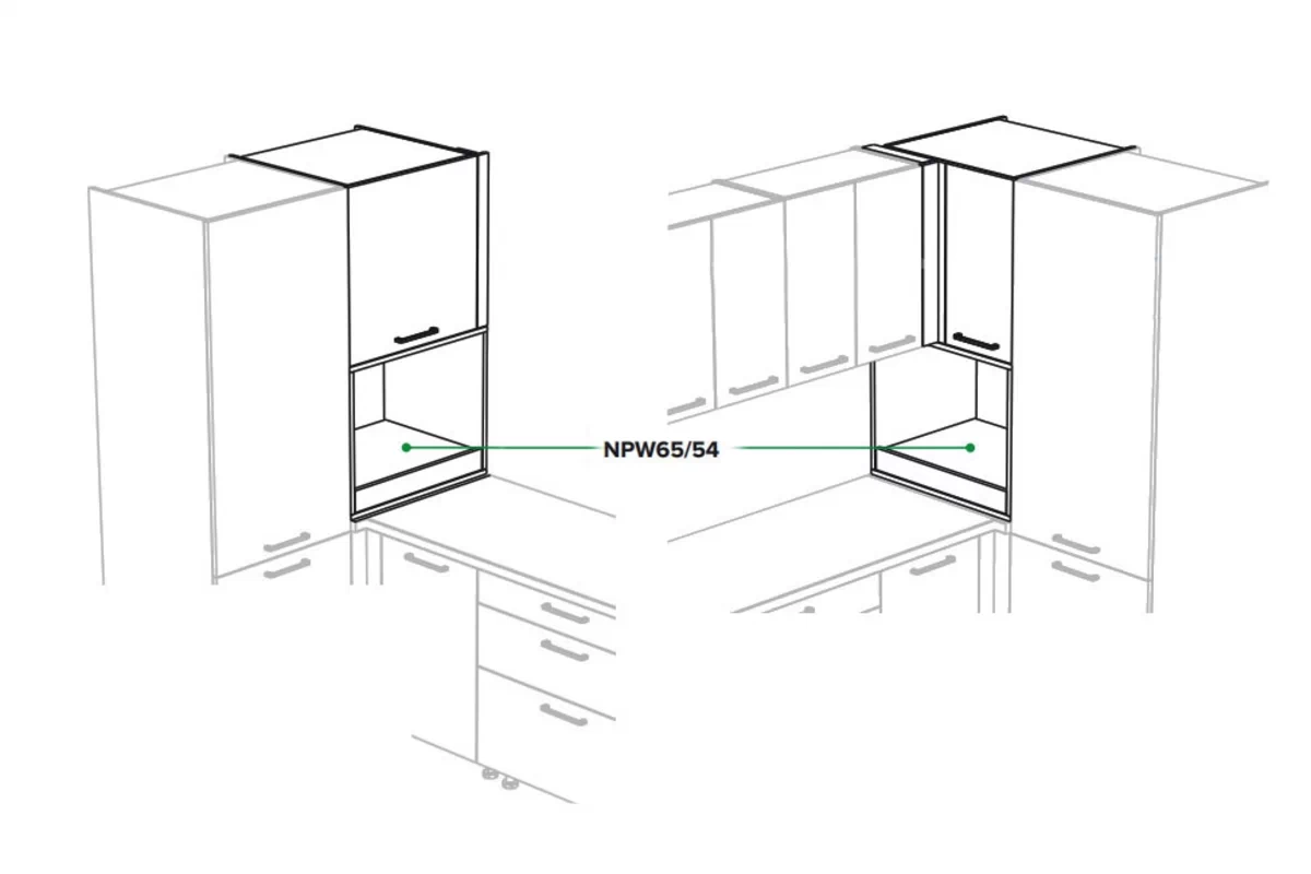 KAMMONO NPW65/54 - szafka z wysuwaną półką pod sprzęt AGD Szafka kuchenna Kammono NPW65/54 z wysuwaną półką pod sprzęt AGD