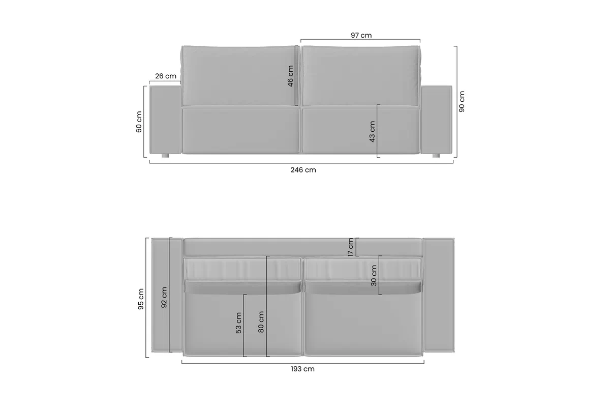 Kanapa z funkcją spania Flabio - beżowa plecionka Loft 02 Beige Kanapa z funkcją spania Flabio - beżowa plecionka Loft 02 Beige