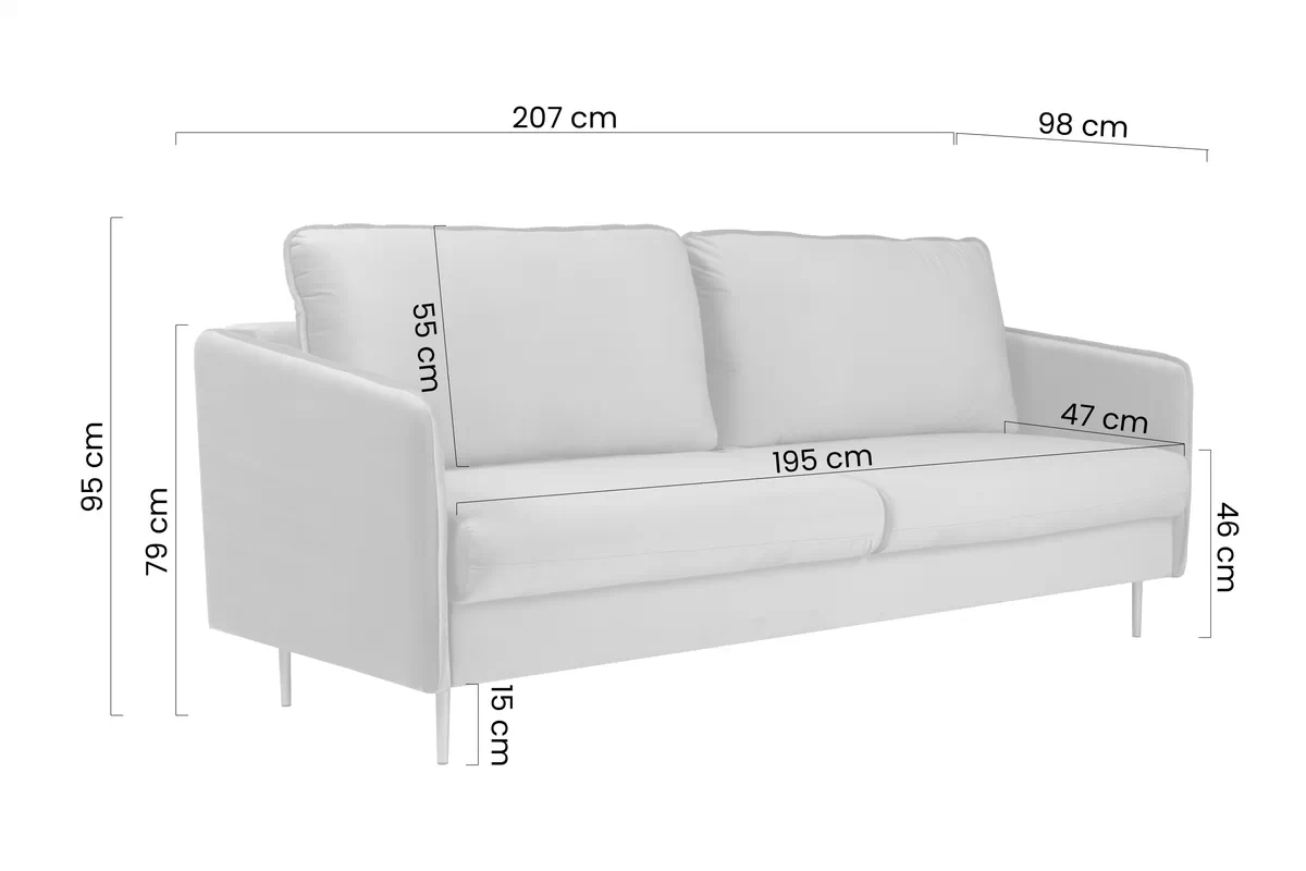 Kanapa z funkcją spania Taila - beżowa plecionka Loft 01, złote nogi Kanapa z funkcją spania Taila - beżowa plecionka Loft 01, złote nogi