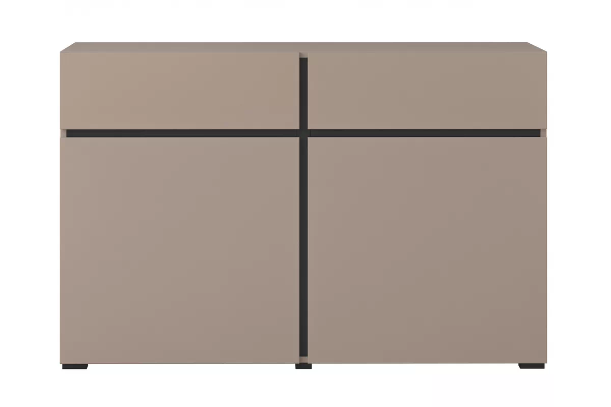 Komoda Cross 45 z szufladami 119 cm - congo / czarny Komoda Cross 45 z szufladami 119 cm - congo / czarny