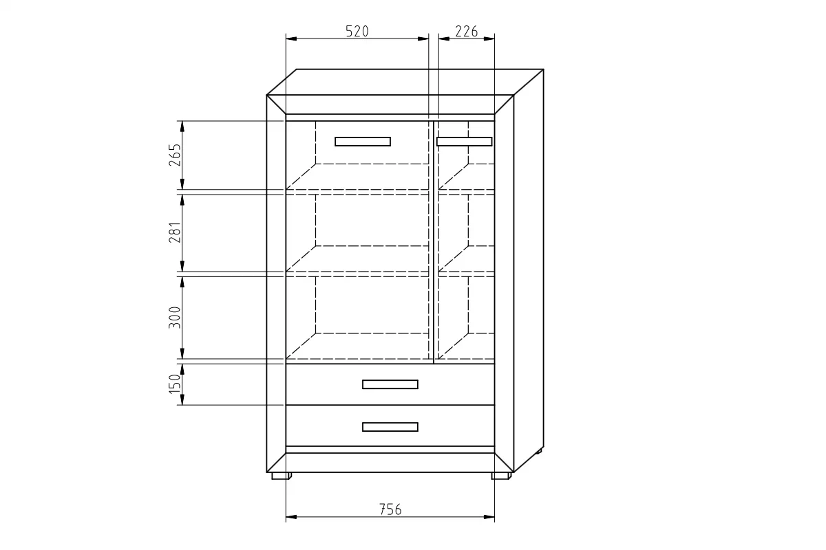 Komoda dwudrzwiowa Santori 90 cm Komoda dwudrzwiowa Santori 90 cm