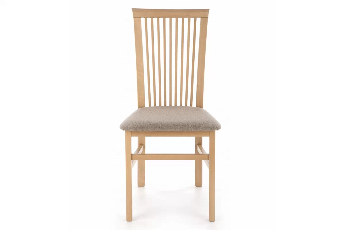 Krzesło drewniane Remin z tapicerowanym siedziskiem - Inari 23 / dąb artisan 