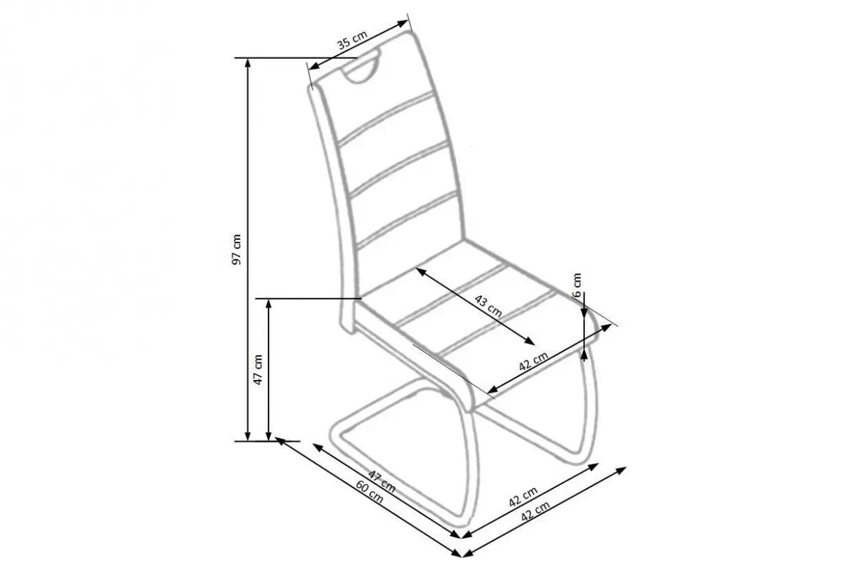 Krzesło tapicerowane K349 - popiel Krzesło tapicerowane K349 - popiel