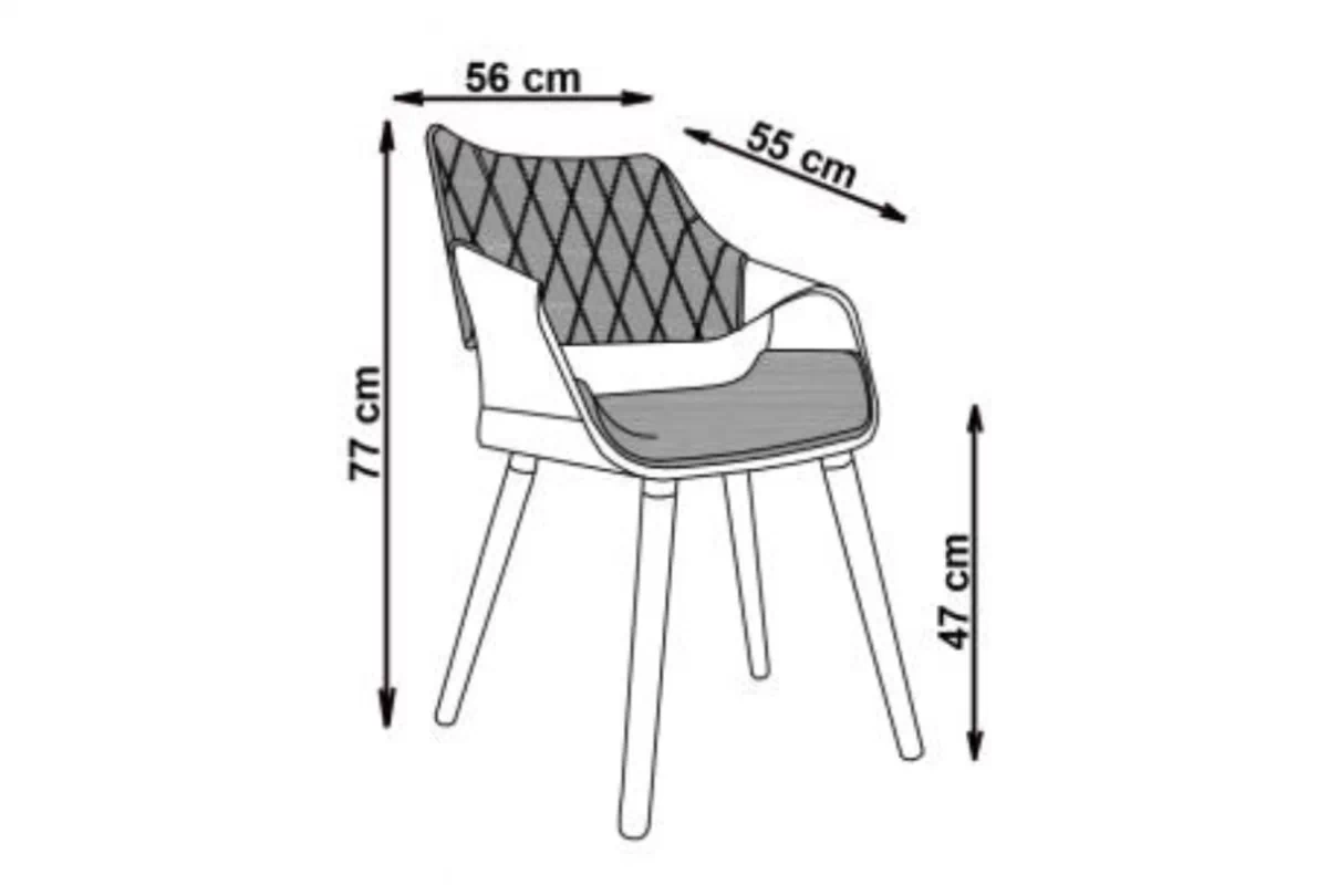 Krzesło tapicerowane K396 - popielaty / jasny dąb Krzesło tapicerowane K396 - popielaty / jasny dąb
