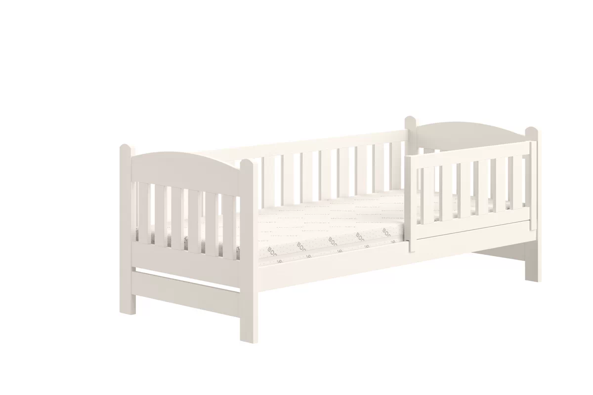Łóżko dziecięce drewniane Alvins z szufladami - 90x180 / biały Łóżko dziecięce drewniane Alvins z szufladami - 90x180 / biały
