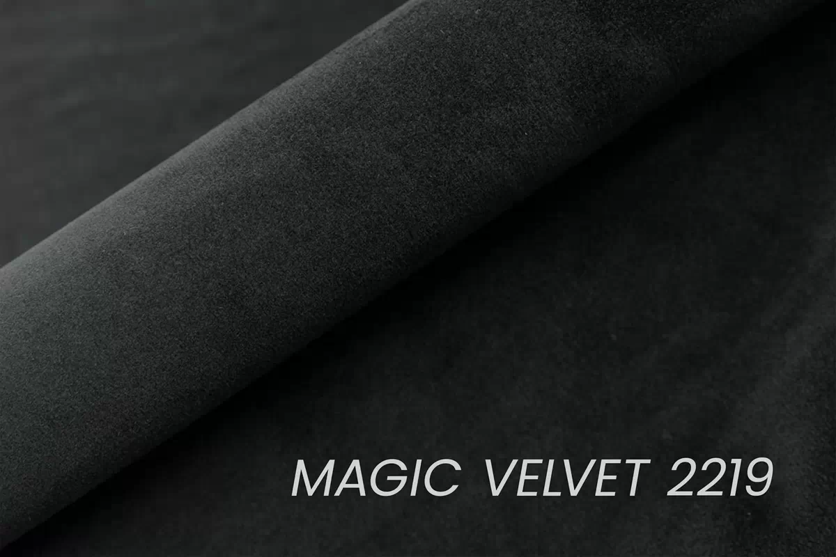 Łóżko kontynentalne Misel 140x200 z pojemnikiem - czarny welur Magic Velvet 2219 / nogi wenge Łóżko kontynentalne Misel 140x200 z pojemnikiem - czarny welur Magic Velvet 2219 / nogi wenge