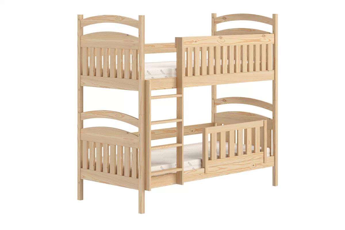 Łóżko piętrowe drewniane Amely z szufladami - 90x200 / sosna Łóżko piętrowe drewniane Amely z szufladami - 90x200 / sosna