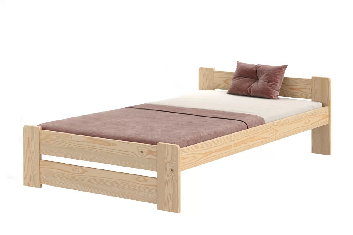 Łóżko sypialniane drewniane Simi E5 - 90x200, sosna  Łóżko sypialniane drewniane Simi E5 - 90x200, sosna 