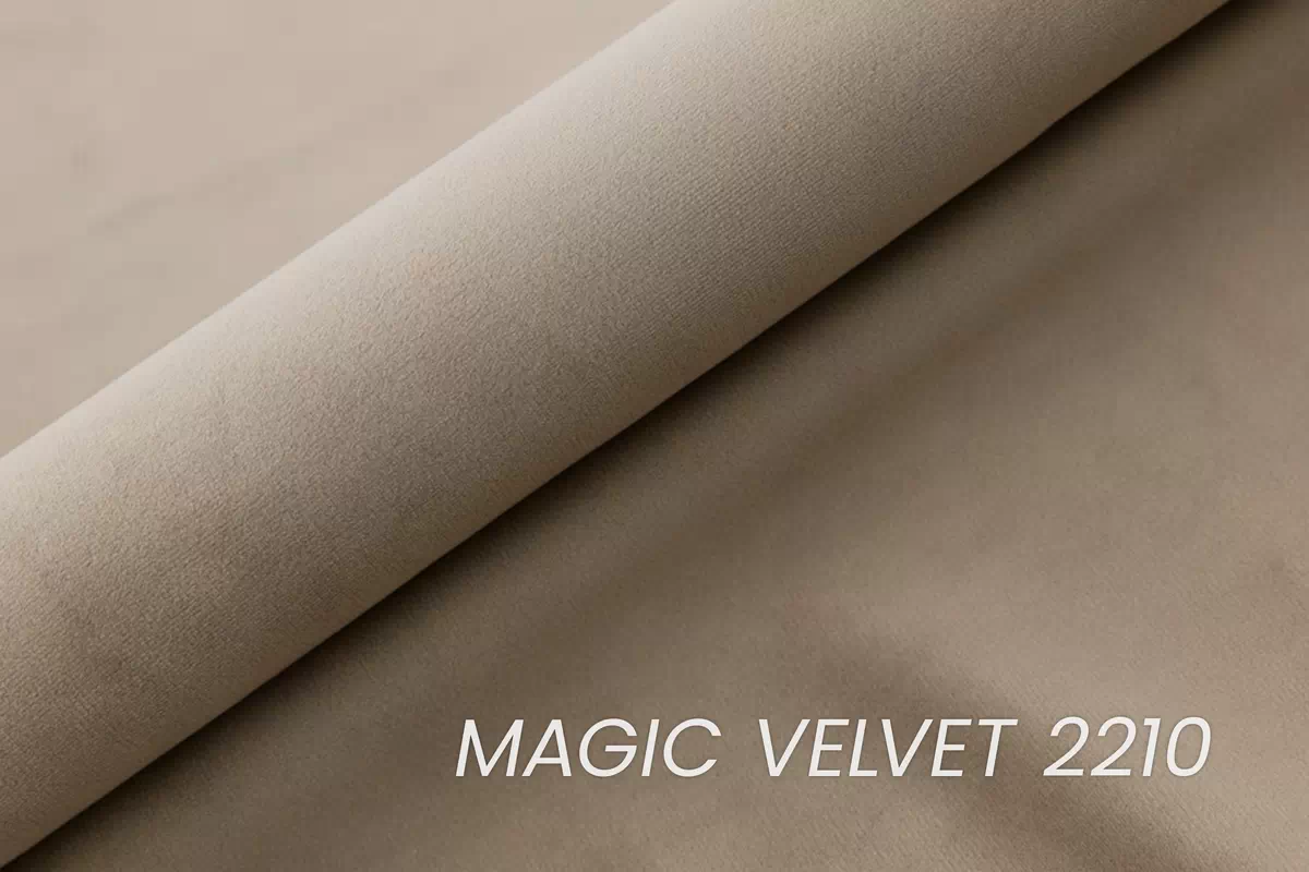 Łóżko tapicerowane Misel 140x200 - beżowy welur Magic Velvet 2210 / nogi srebrne Łóżko tapicerowane Misel 140x200 - beżowy welur Magic Velvet 2210 / nogi srebrne