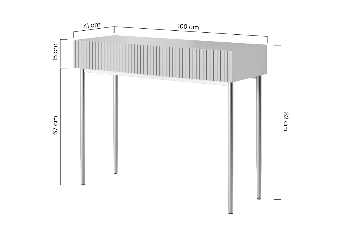 Biurko Nicole 100 cm z szufladami - antyczny róż / czarne nóżki Biurko Nicole 100 cm z szufladami - antyczny róż / czarne nóżki