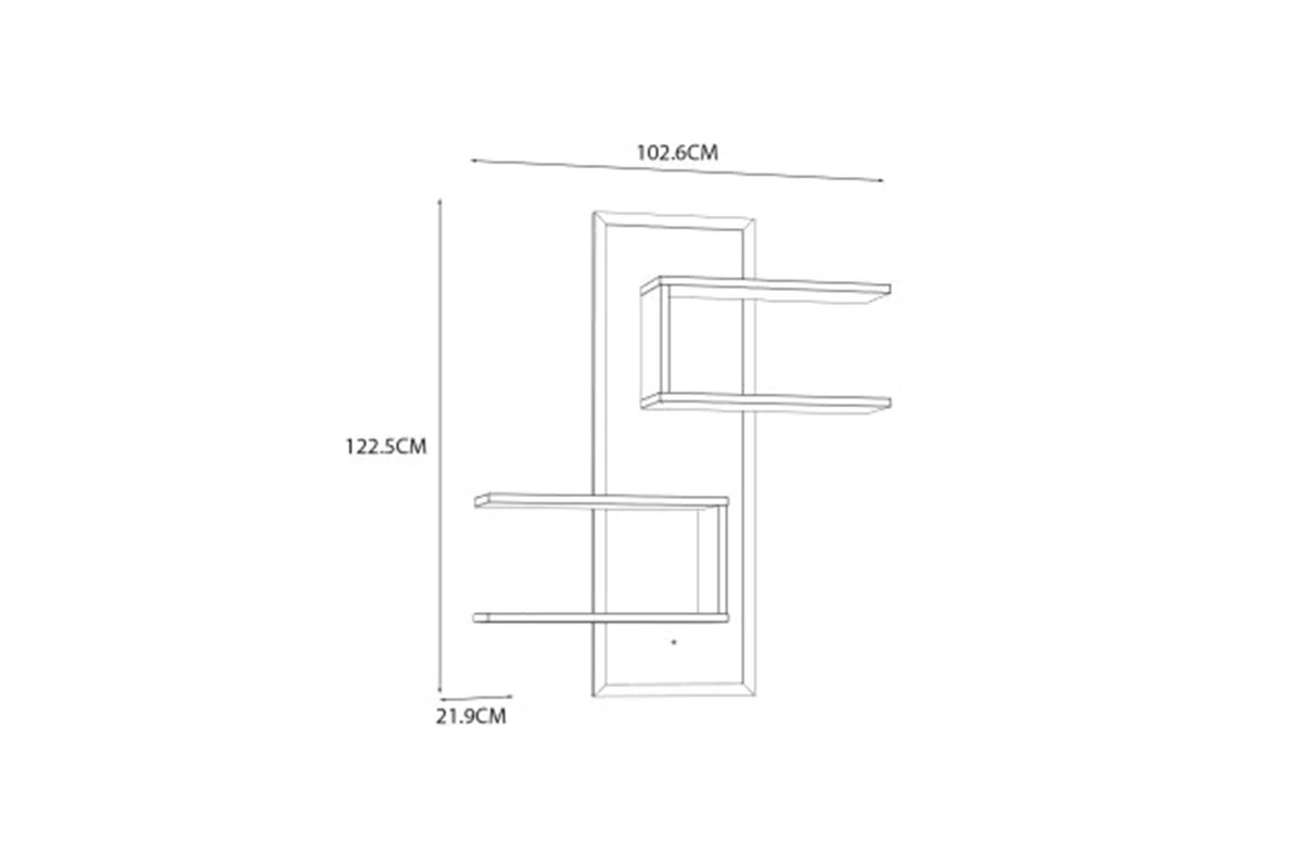 Półka Jytana 100 cm - dąb mauvella / czarny Półka Jytana 100 cm - dąb mauvella / czarny 