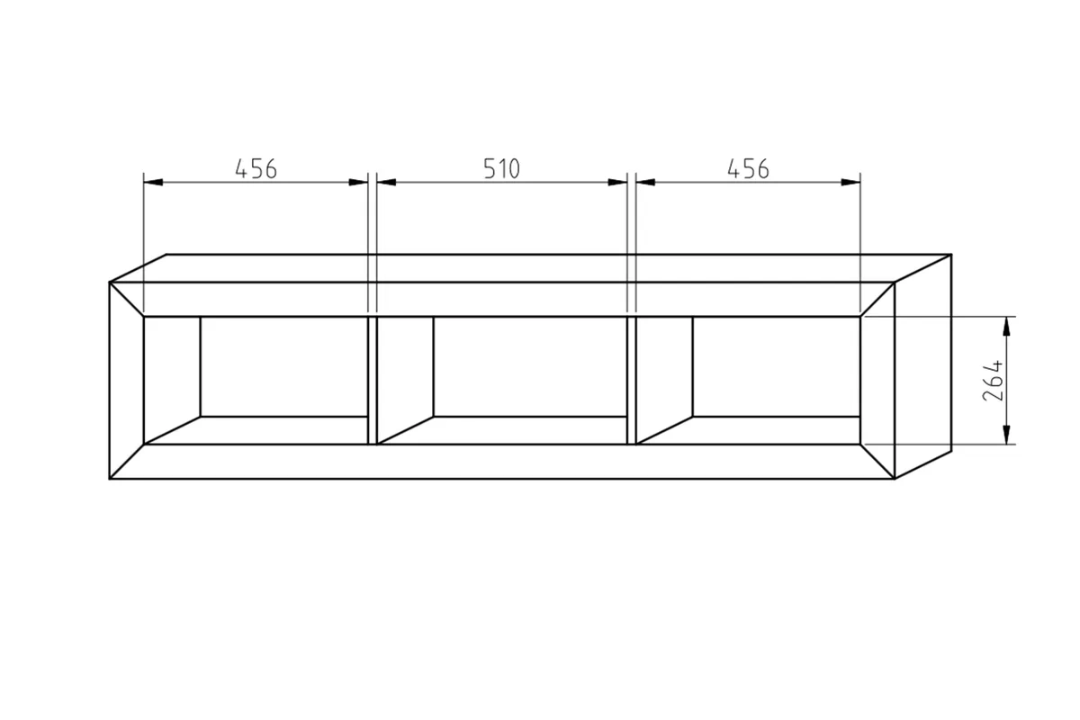 Półka Santori z wnękami 160 cm Półka Santori z wnękami 160 cm