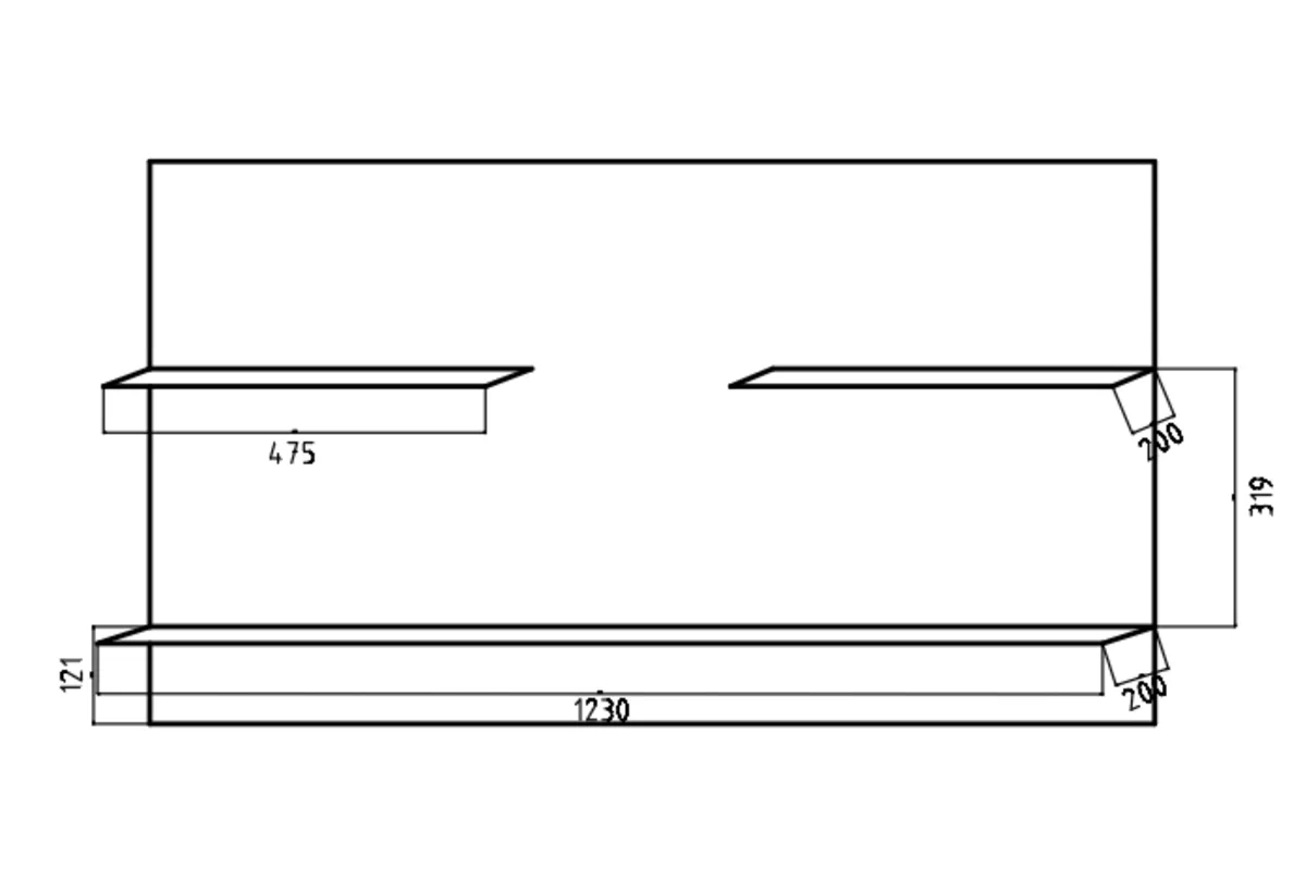 Półka wisząca Oliwia 125 cm Półka wisząca Oliwia 125 cm