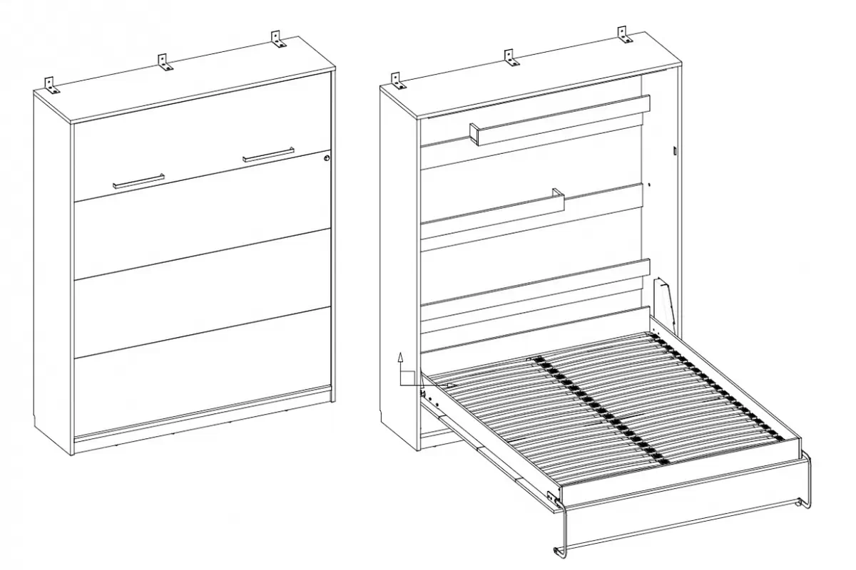 Półkotapczan pionowy Genius 140x200 - biały mat Półkotapczan pionowy Genius 140x200 - biały mat