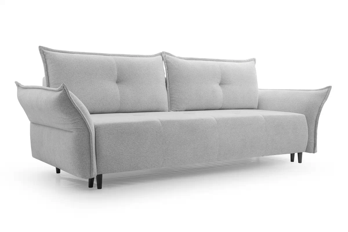 Sofa Nalopi z funkcją spania - szara boucle Raven 06 Sofa Nalopi z funkcją spania  - szara boucle Raven 06