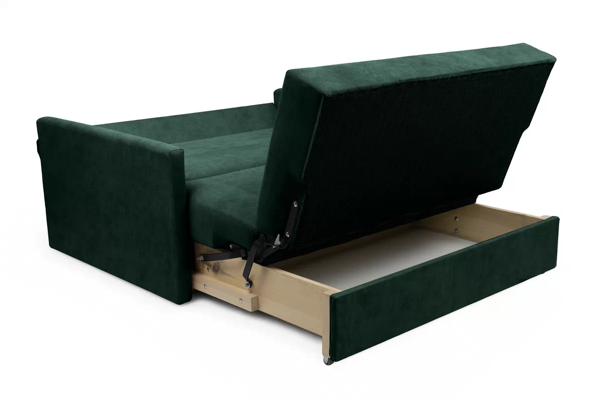 Sofa rozkładana Amerykanka Jolka 120 - zielony welwet łatwoczyszczący Zetta 298 Sofa rozkładana Amerykanka Jolka 120 - zielony welwet łatwoczyszczący Zetta 298