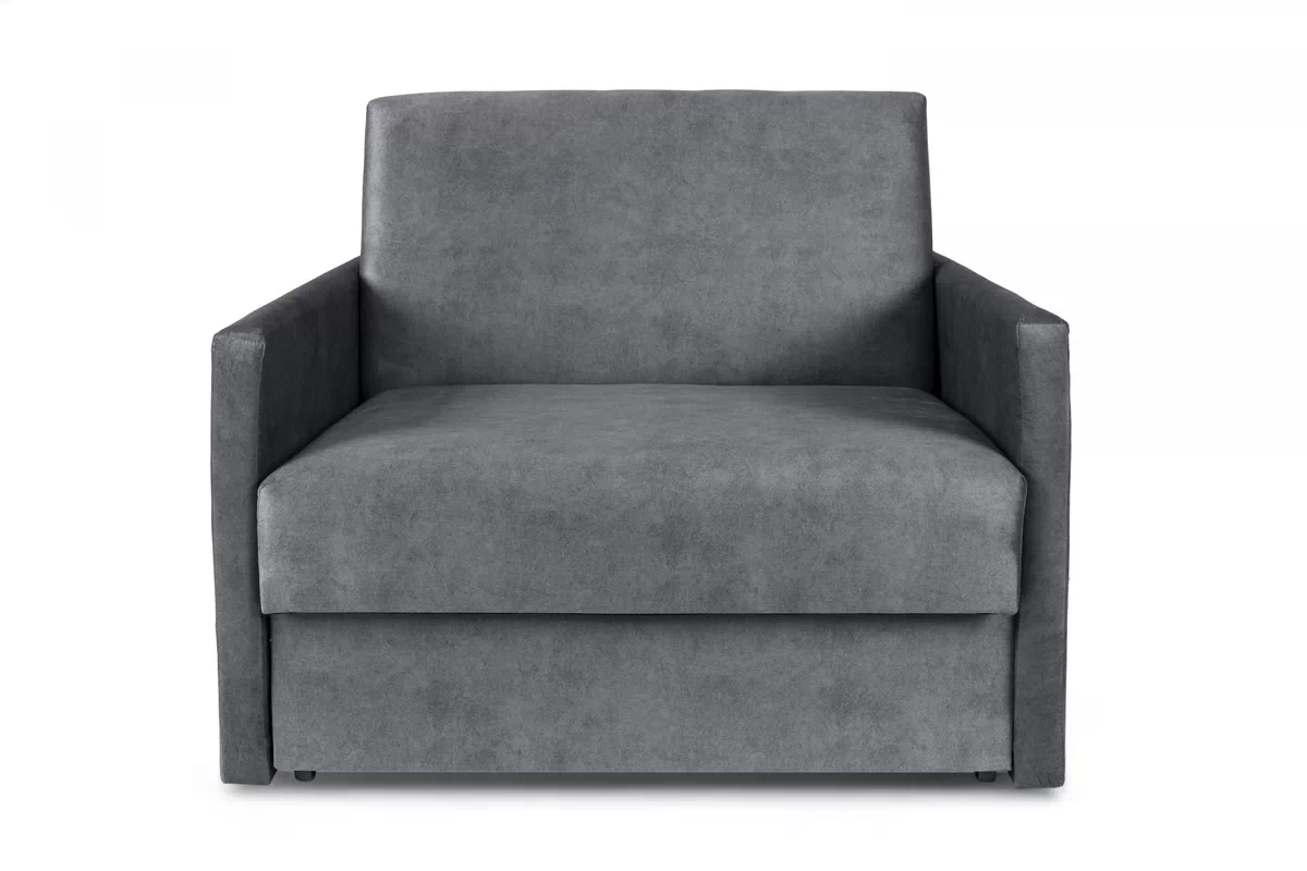 Sofa rozkładana Amerykanka Jolka 85 - szary welwet łatwoczyszczący Zetta 304 Sofa rozkładana Amerykanka Jolka 85 - szary welwet łatwoczyszczący Zetta 304