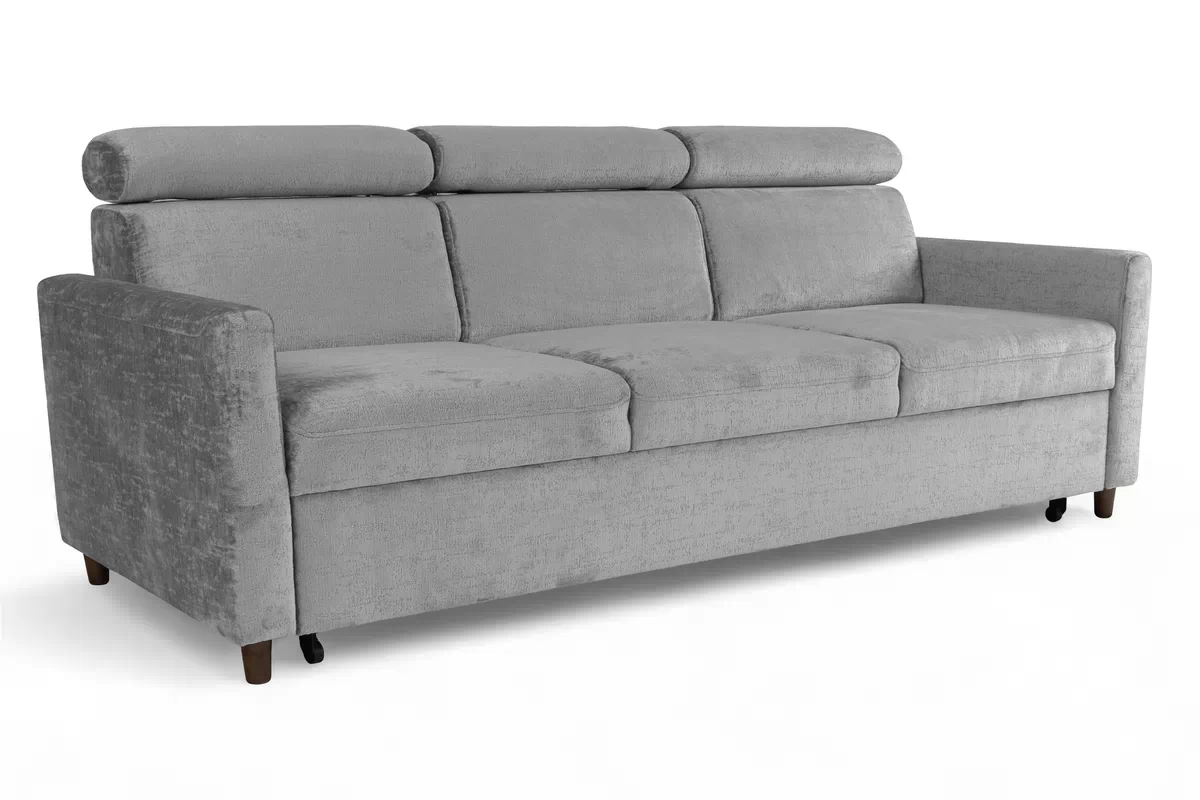 Sofa rozkładana do salonu Genua Sofa rozkładana do salonu Genua - tkanina Miu 2059, nogi orzech 