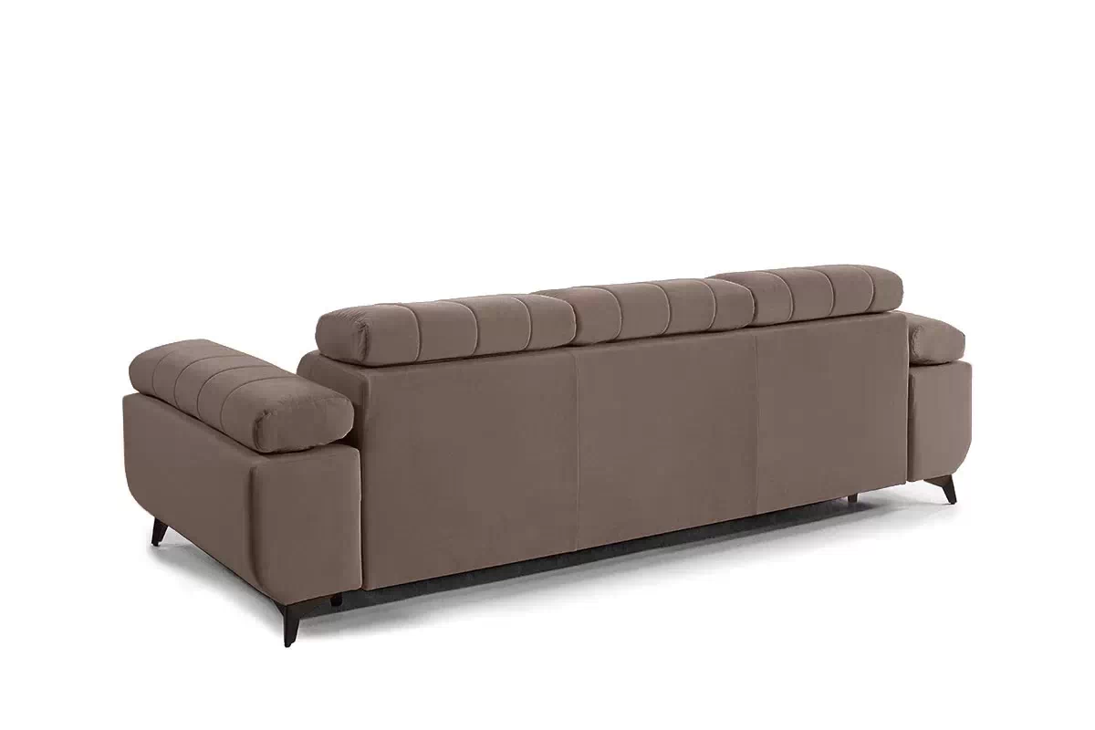 Sofa z funkcją spania Dragonis - brązowy welur Velluto 29 Sofa Dragonis tył