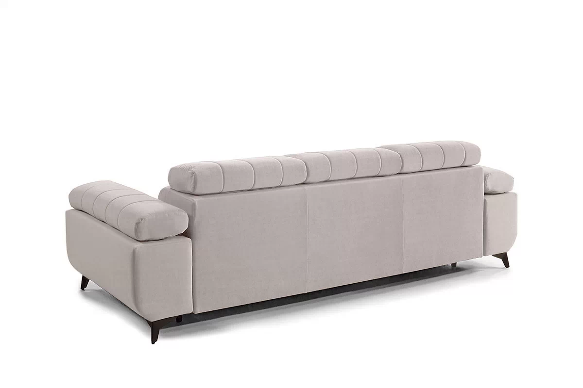 Sofa z funkcją spania Dragonis - beżowa tkanina Maya 01 Sofa Dragonis tył