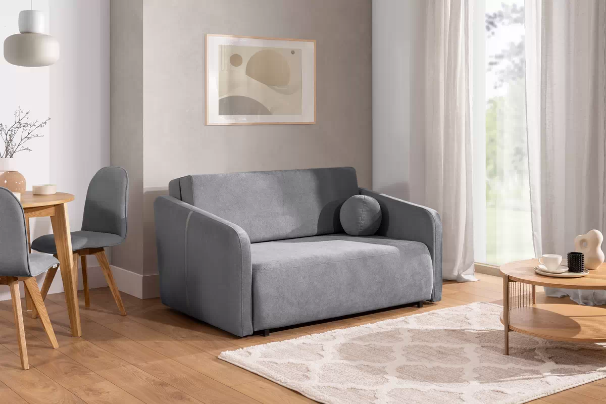 Sofa Zeldia 110 z funkcją spania - szary szenil hydrofobowy Spring 1102 Sofa Zeldia 110 z funkcją spania - szary szenil hydrofobowy Spring 1102