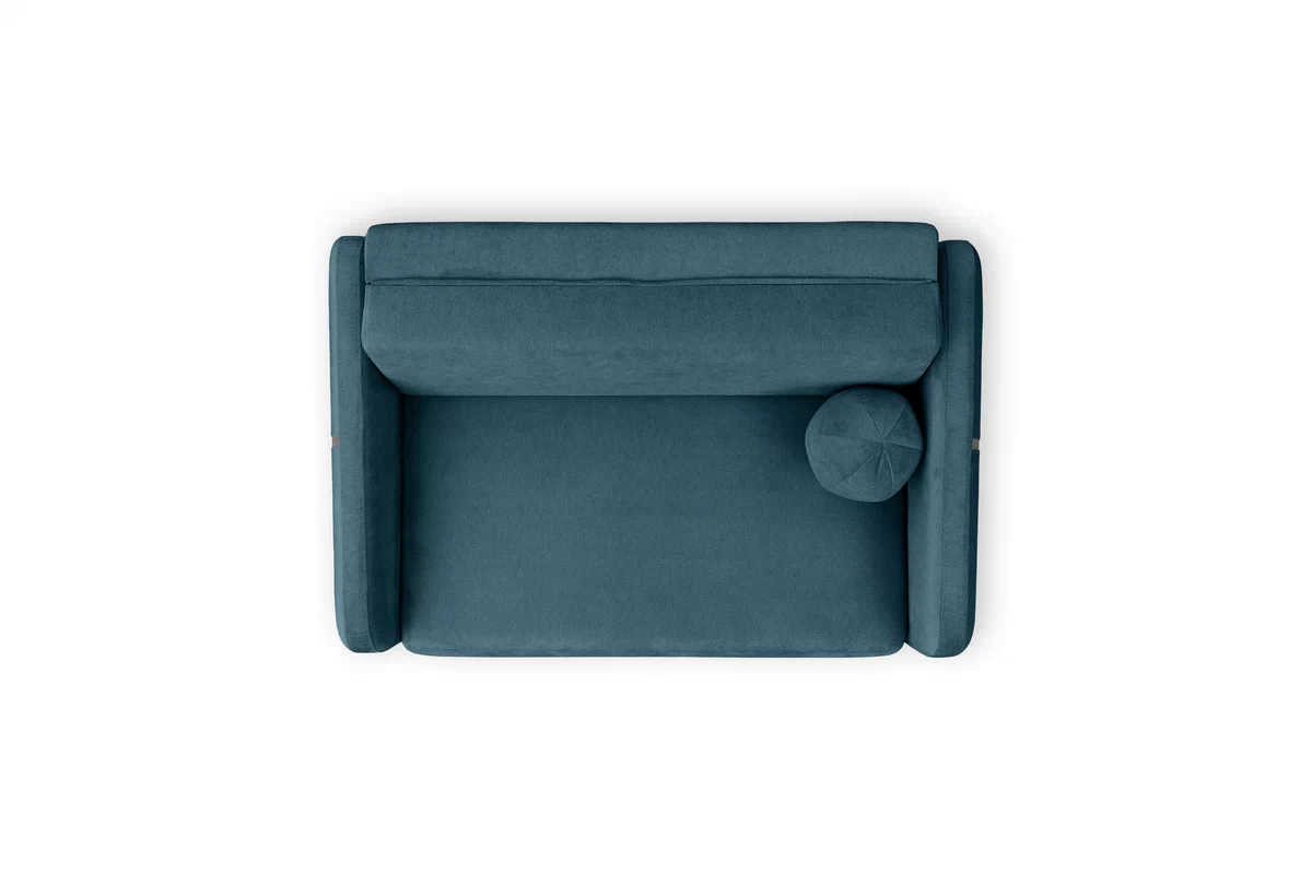 Sofa Zeldia 130 z funkcją spania - niebieski szenil hydrofobowy Spring 1117 Sofa Zeldia 130 z funkcją spania - niebieski szenil hydrofobowy Spring 1117