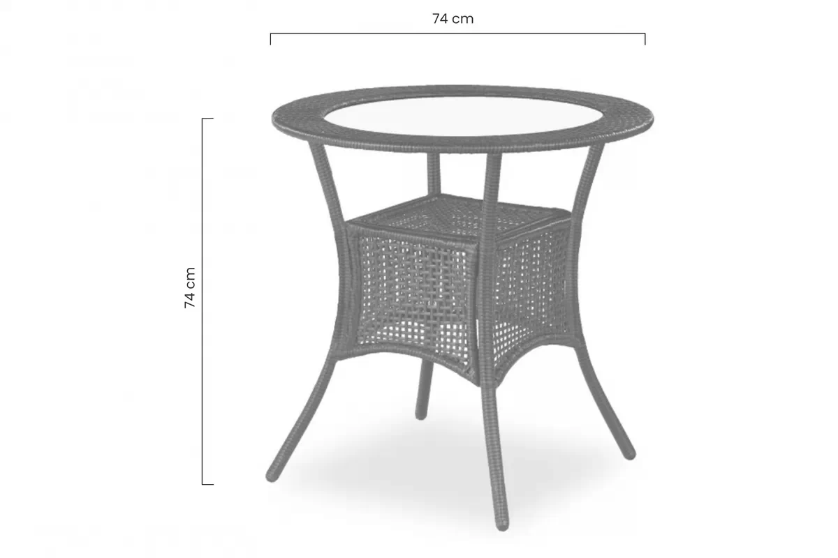 Stół ogrodowy Midas 74 cm - ciemny brąz Stół ogrodowy Midas 74 cm - ciemny brąz