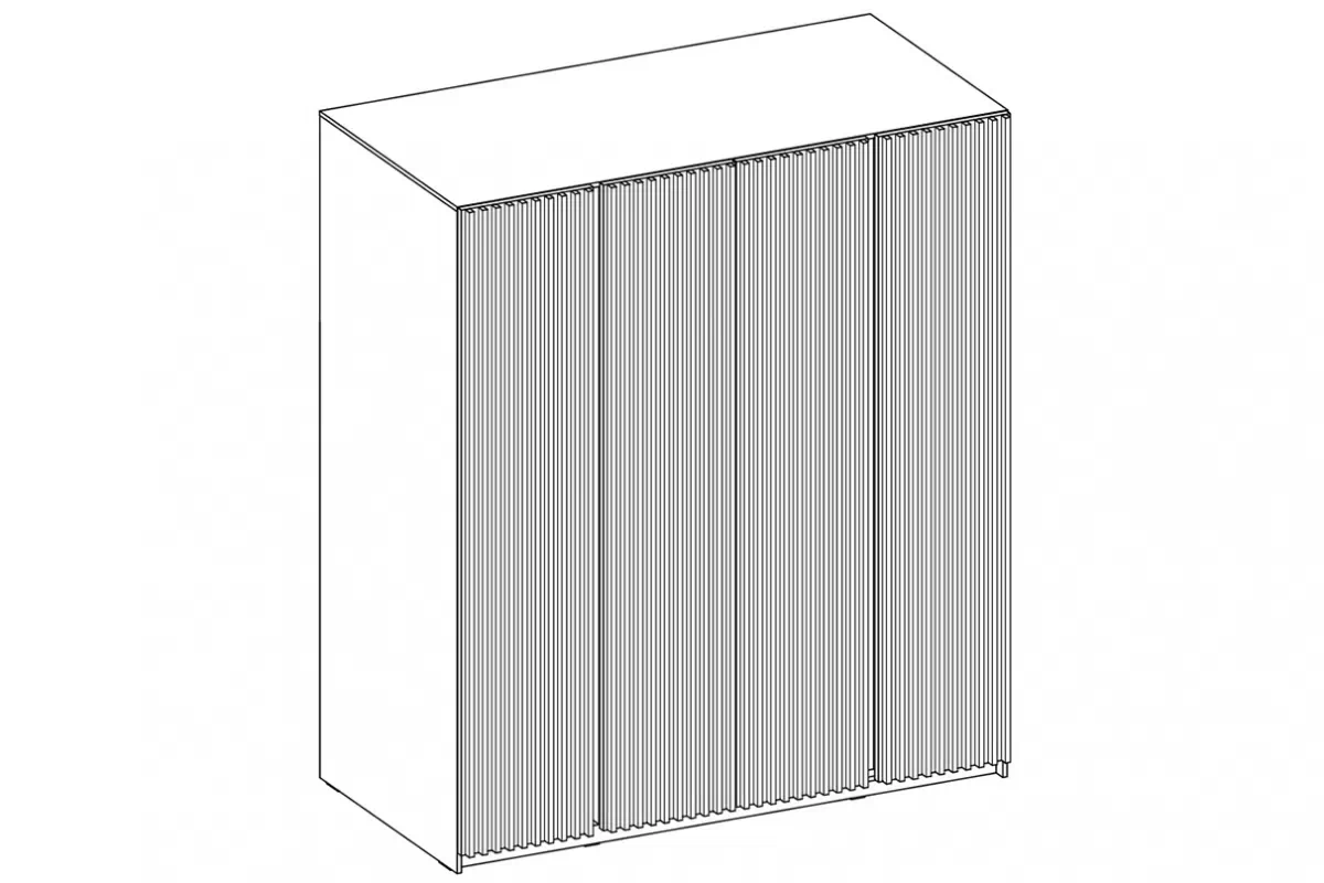 Szafa Sansi 4LAM - 200 cm - czarny / dąb evoke / czarne lamele Szafa Sansi 4LAM - 200 cm - czarny / dąb evoke / czarne lamele