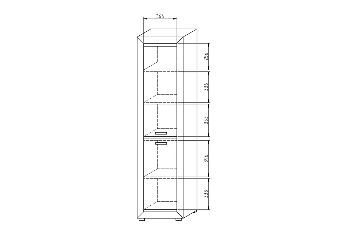 Szafa Santori z półkami 50 cm Szafa Santori z półkami 50 cm