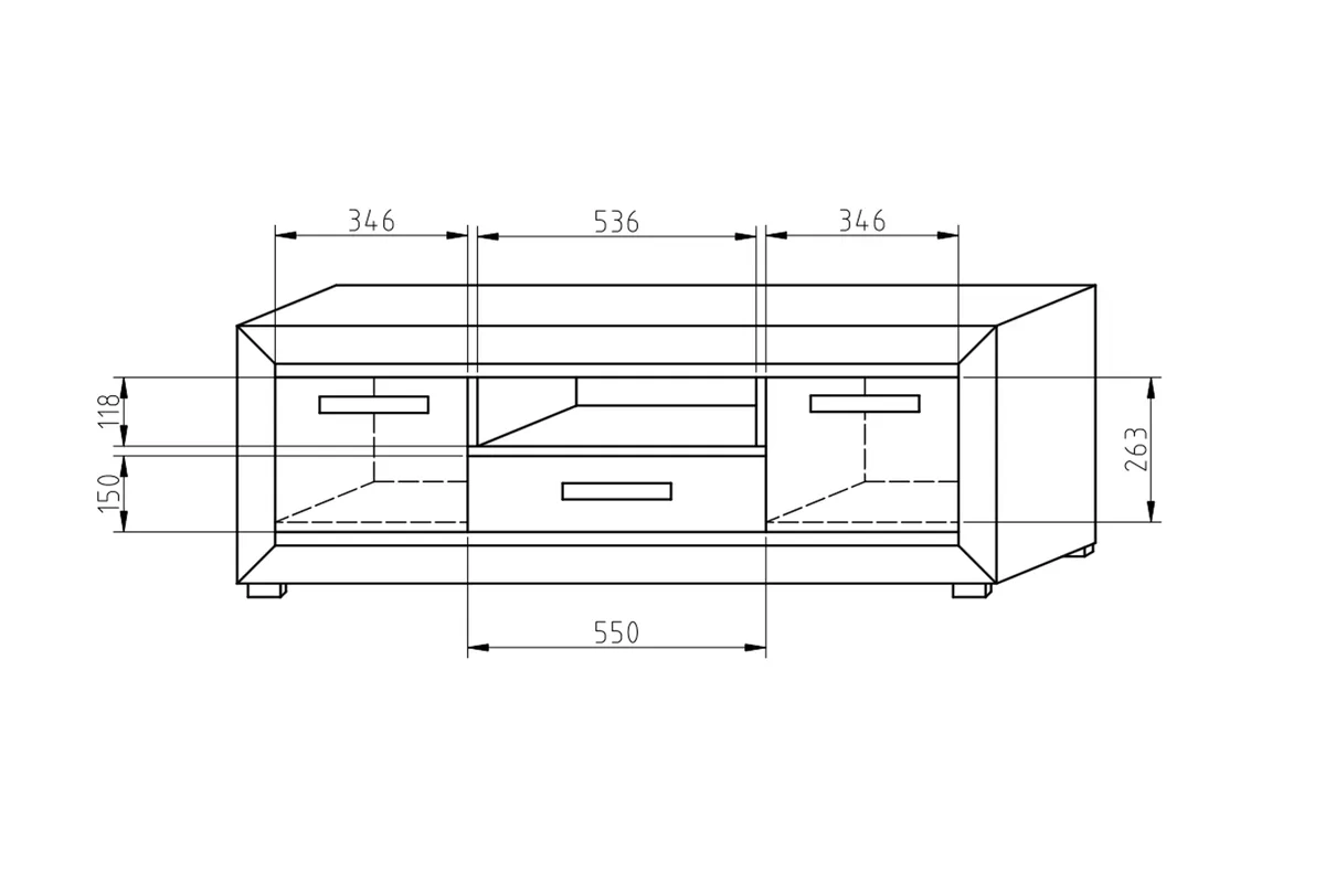 Szafka dwudrzwiowa RTV Santori 140 cm Szafka dwudrzwiowa RTV Santori 140 cm