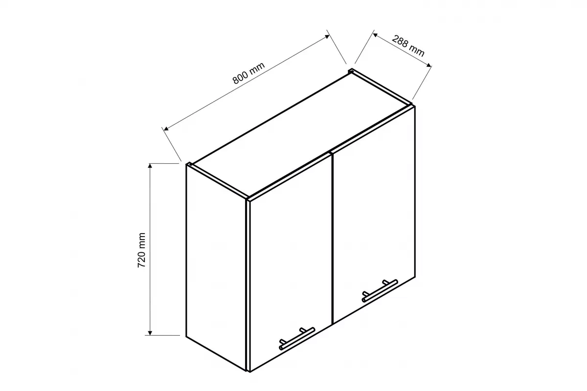 Szafka kuchenna wisząca dwudrzwiowa Brit W80 - beżowy mat Szafka kuchenna wisząca dwudrzwiowa Brit W80 - beżowy mat