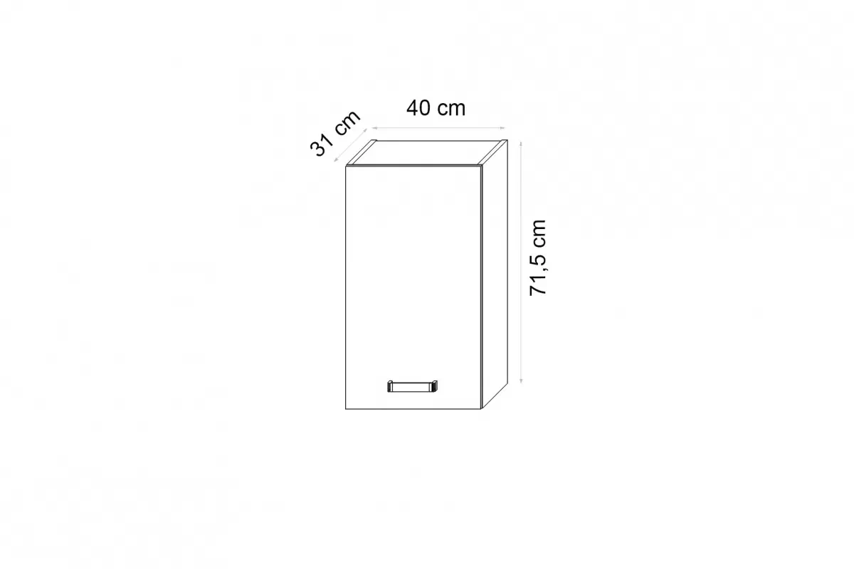 Szafka kuchenna wisząca Elko 40G jednodrzwiowa - biała Szafka kuchenna wisząca Elko 40G jednodrzwiowa - biała