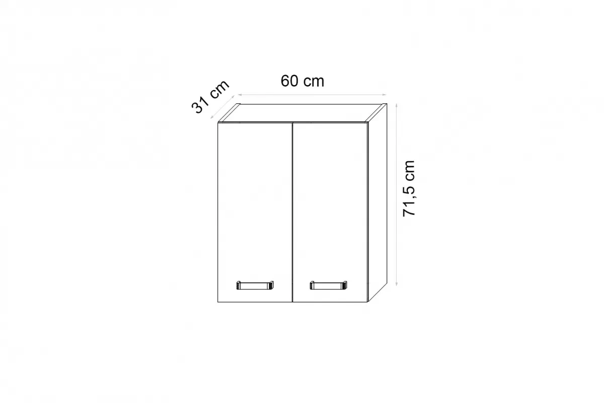 Szafka kuchenna wisząca Elko 60G dwudrzwiowa - biała Szafka kuchenna wisząca Elko 60G dwudrzwiowa - biała