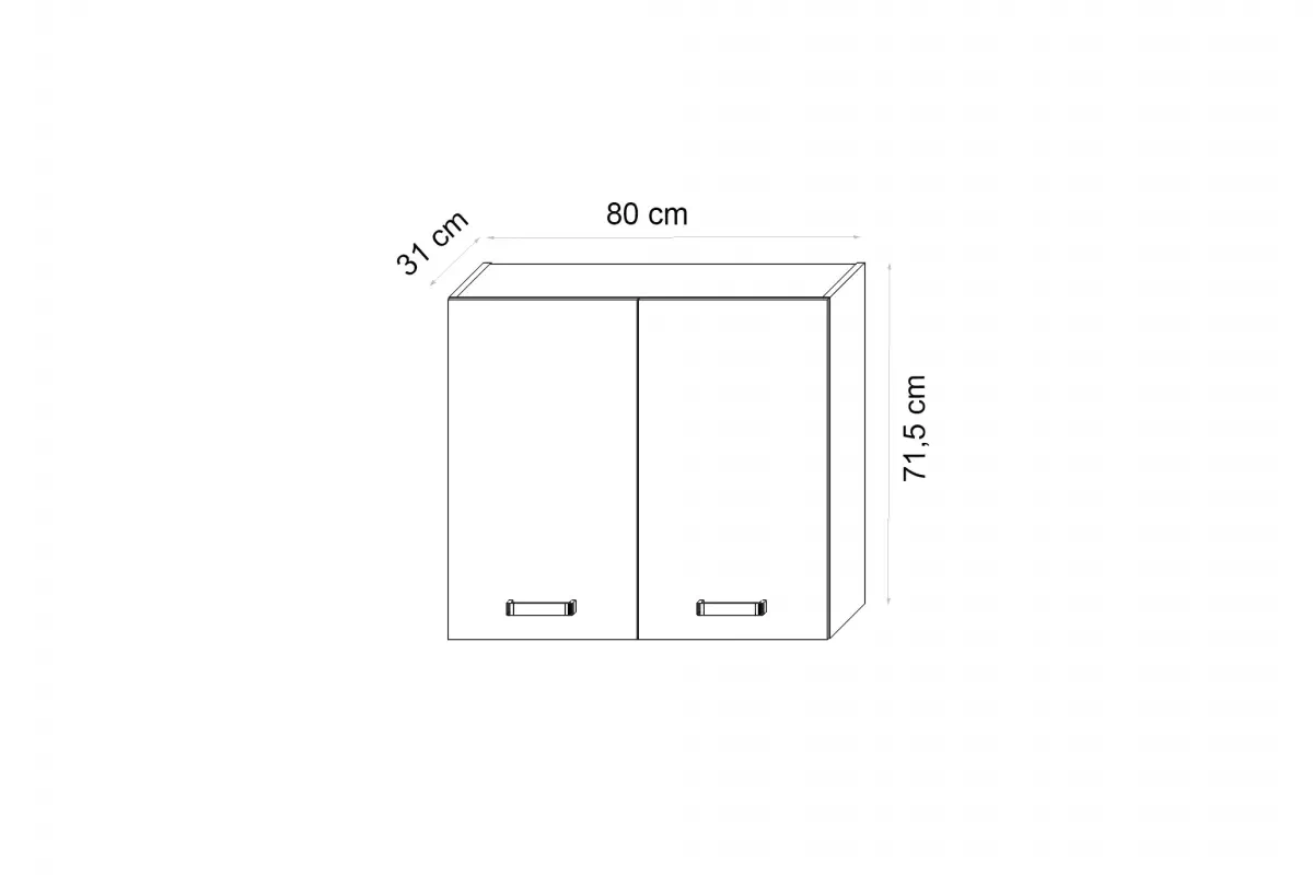 Szafka kuchenna wisząca Elko 80G dwudrzwiowa - biała Szafka kuchenna wisząca Elko 80G dwudrzwiowa - biała