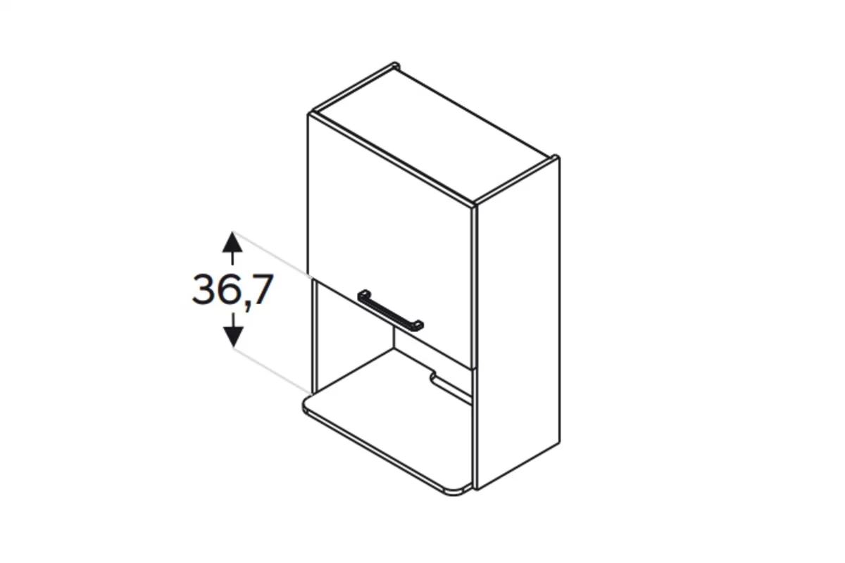 Szafka kuchenna wisząca Kammono F11 WOM60/90 pod zabudowę mikrofalówki wolnostojącej Szafka kuchenna wisząca Kammono F11 WOM60/90 pod zabudowę mikrofalówki wolnostojącej