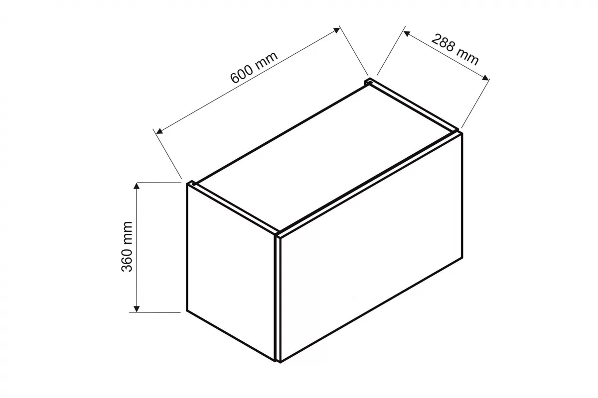 Szafka kuchenna wisząca niska Anika W60 OKGR - grafit Szafka kuchenna wisząca niska Anika W60 OKGR - grafit