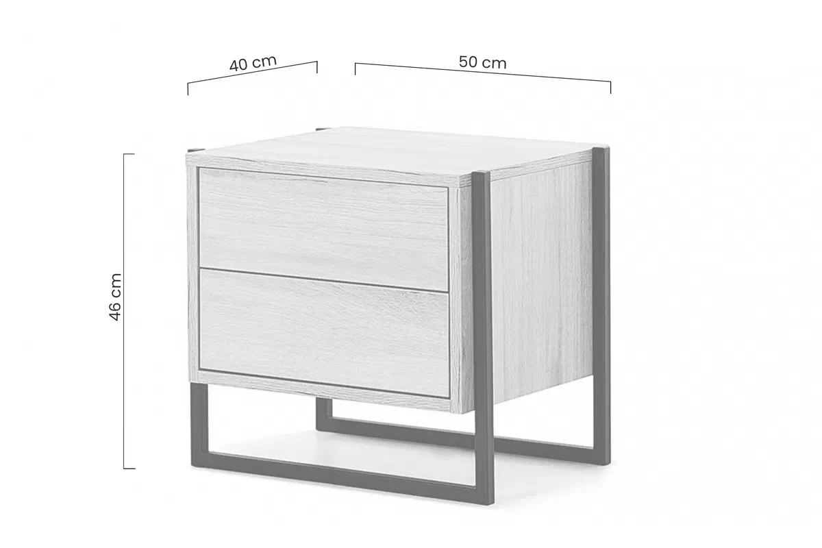 Szafka nocna Loft Lorenzo 50 cm - dąb lorenzo Szafka nocna Loft Lorenzo 50 cm - dąb lorenzo